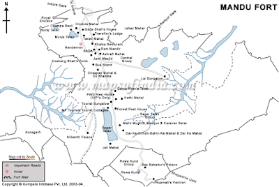 Mandu Fort Map Mandu Fort Map