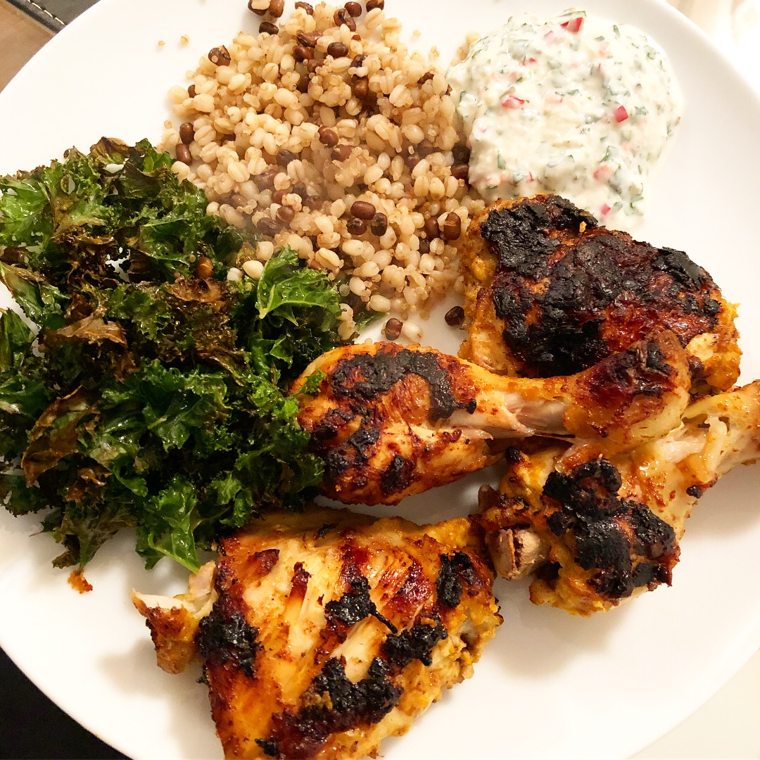 Chargrilled Chicken Tikka with Spicy Yoghurt