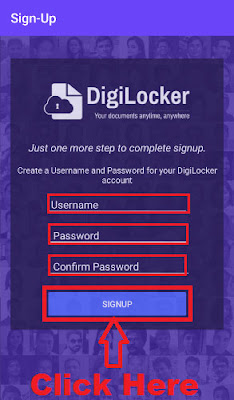 how to signup for digilocker in digilocker app
