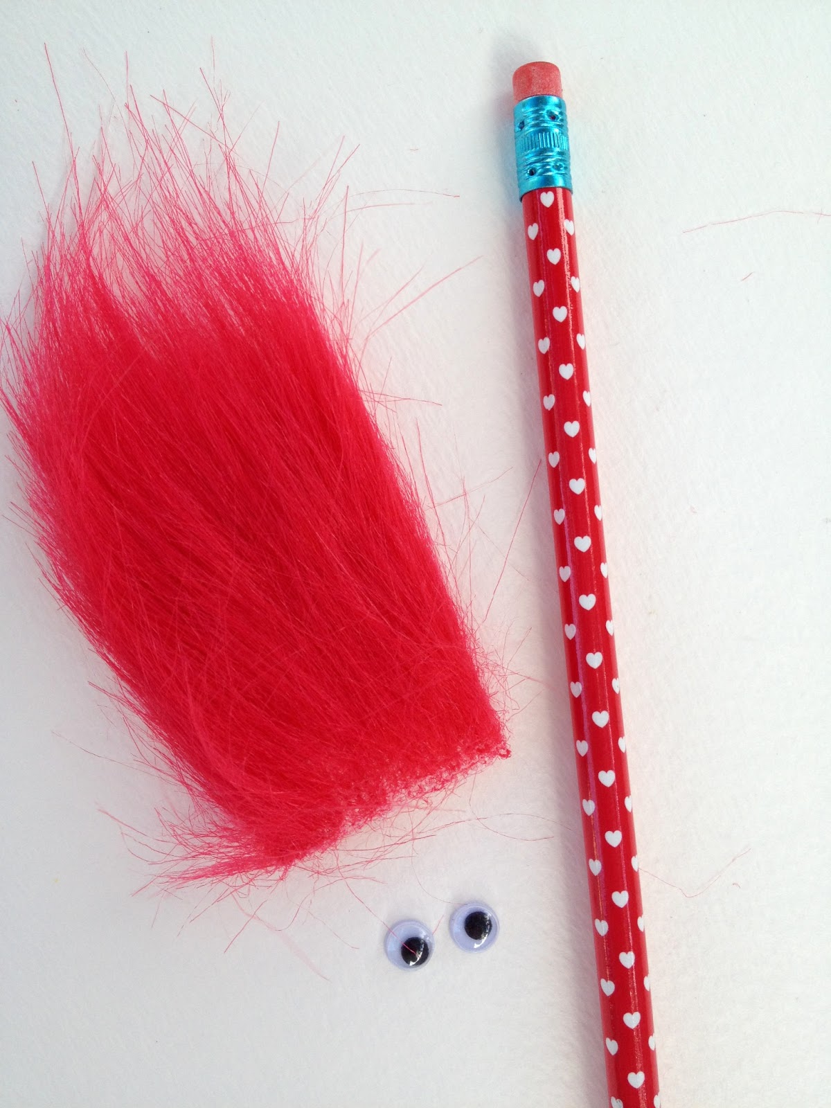 Retro Craft Crazy Hair Pencils and Valentine Printable