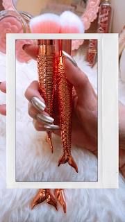 Review: Coshine 10pcs/set Rose Gold Unique Mermaid Make Up Brush Set Cosmetic Tool Kits