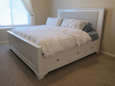 king size platform bed with drawers plans