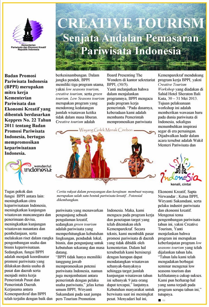 Karya Iklan Display untuk Kementerian Pariwisata dan