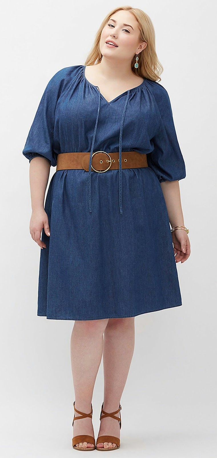 FÎ±shiÏÎ· GÎ±lÎ±xy 98 â¯: Plus size navy blue denim dress