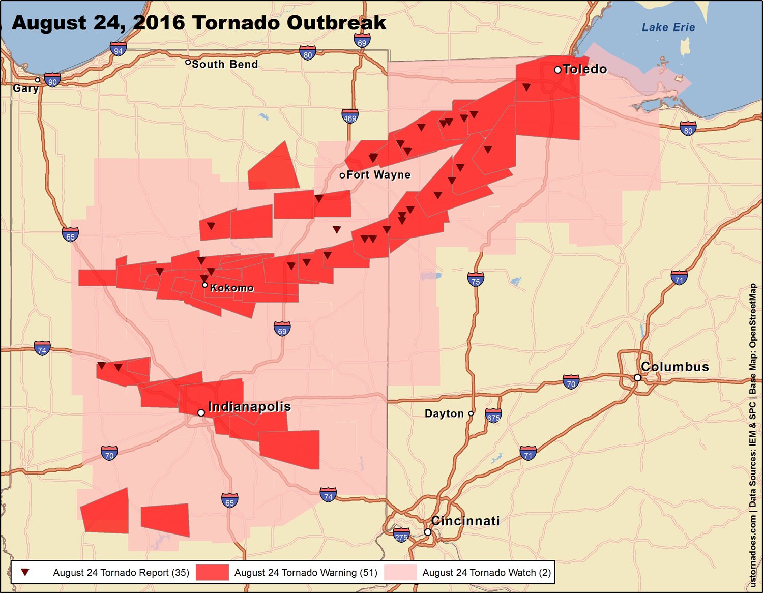 Weather History 2016 Indiana Tornado Outbreak