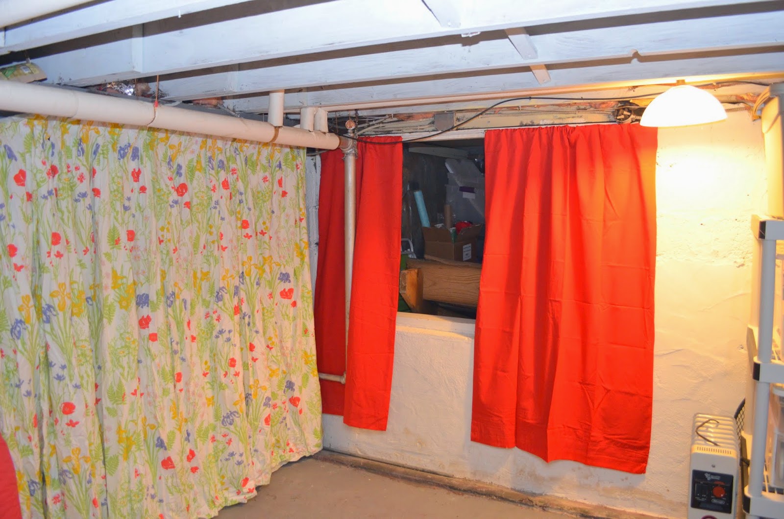 In the Little Yellow House Basement Curtains