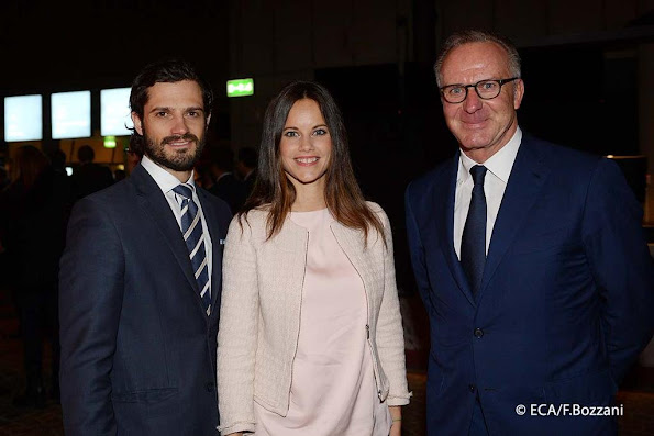 Prince Carl Philip of Sweden and Sofia Hellqvist attended the meeting of the 14th European Club Association (ECA) General Assembly in Stockholm