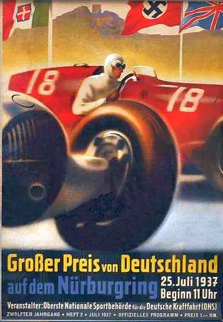 transpress nz 1937 Nürburgring Grand Prix poster, Germany