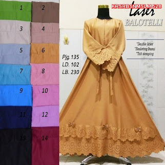 KRS528 Model Gamis Syari Balotelli Murah BMG Shop