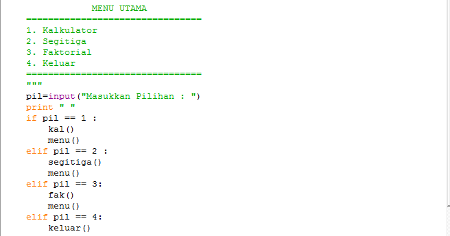PROGRAM FUNGSI PADA PYTHON