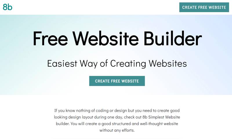 Start A Free Website With 8b