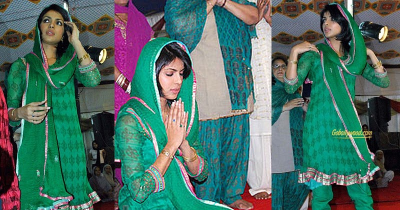 Priyanka Chopra In Green Salwar Indian Dresses