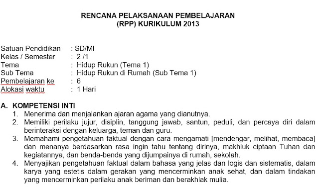  kurikulum baru ini sudah beberapa kali revisi RPP Kelas 2 Kurikulum 2013 Revisi 2017 Semester 1 Integrasi PPK, Literasi, 4C
