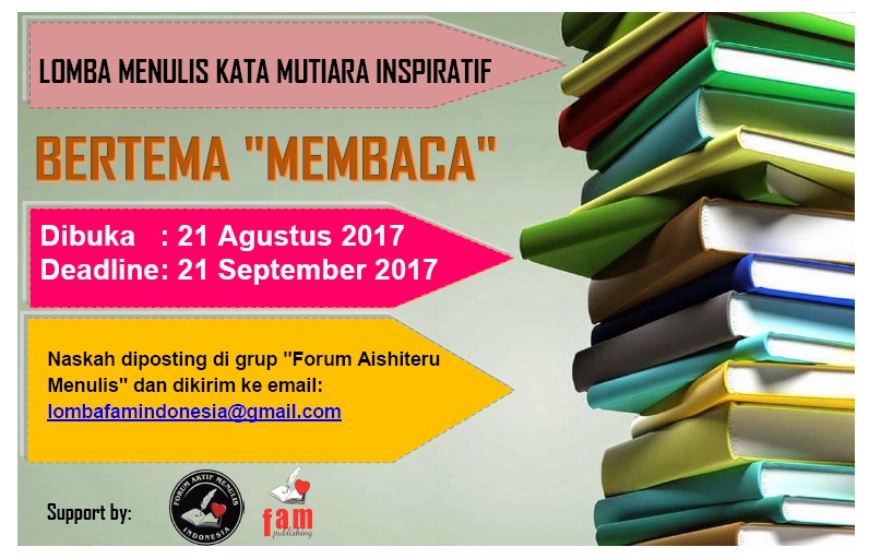 Lomba Menulis Kata Mutiara Inspiratif Bertema Membaca Fam