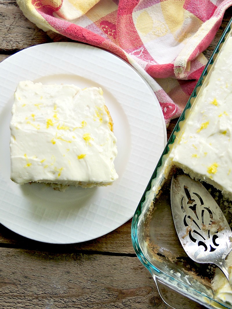 sunshine lemon poke cake
