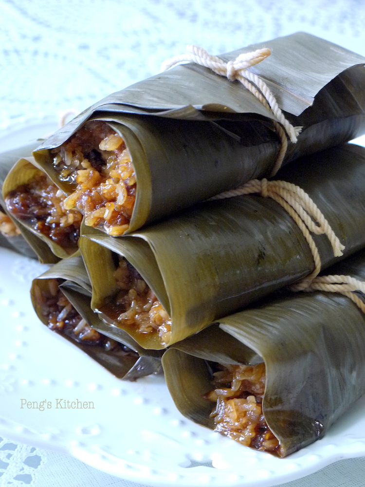 Peng's Kitchen Steamed Glutinous Rice with Ribs in Bamboo Leaf