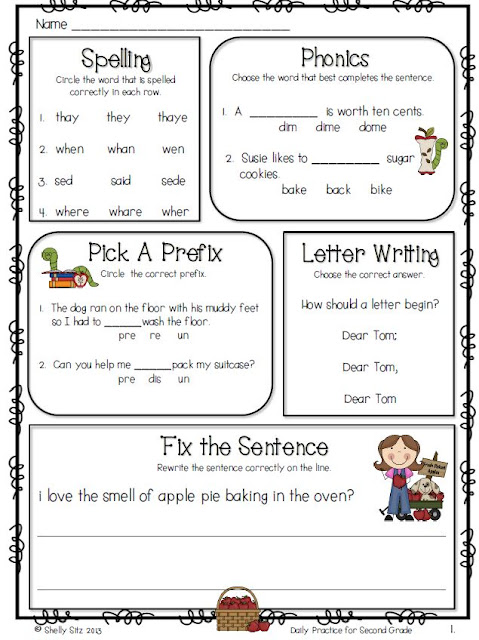 Smiling and Shining in Second Grade: The Kissing Hand and a Freebie