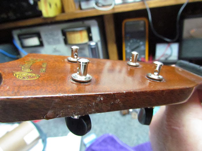 Installing Waverly Tuners on Martin Ukulele Crawls Backward (When Alarmed)