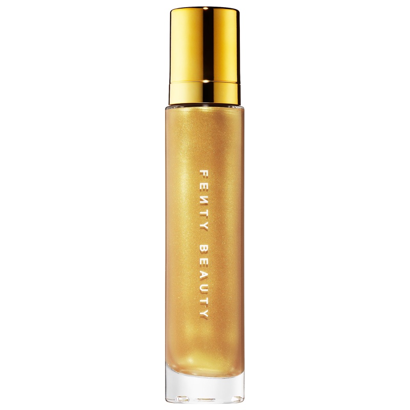 Rihanna turns golden goddess for the Fenty Beauty Body Lava Campaign