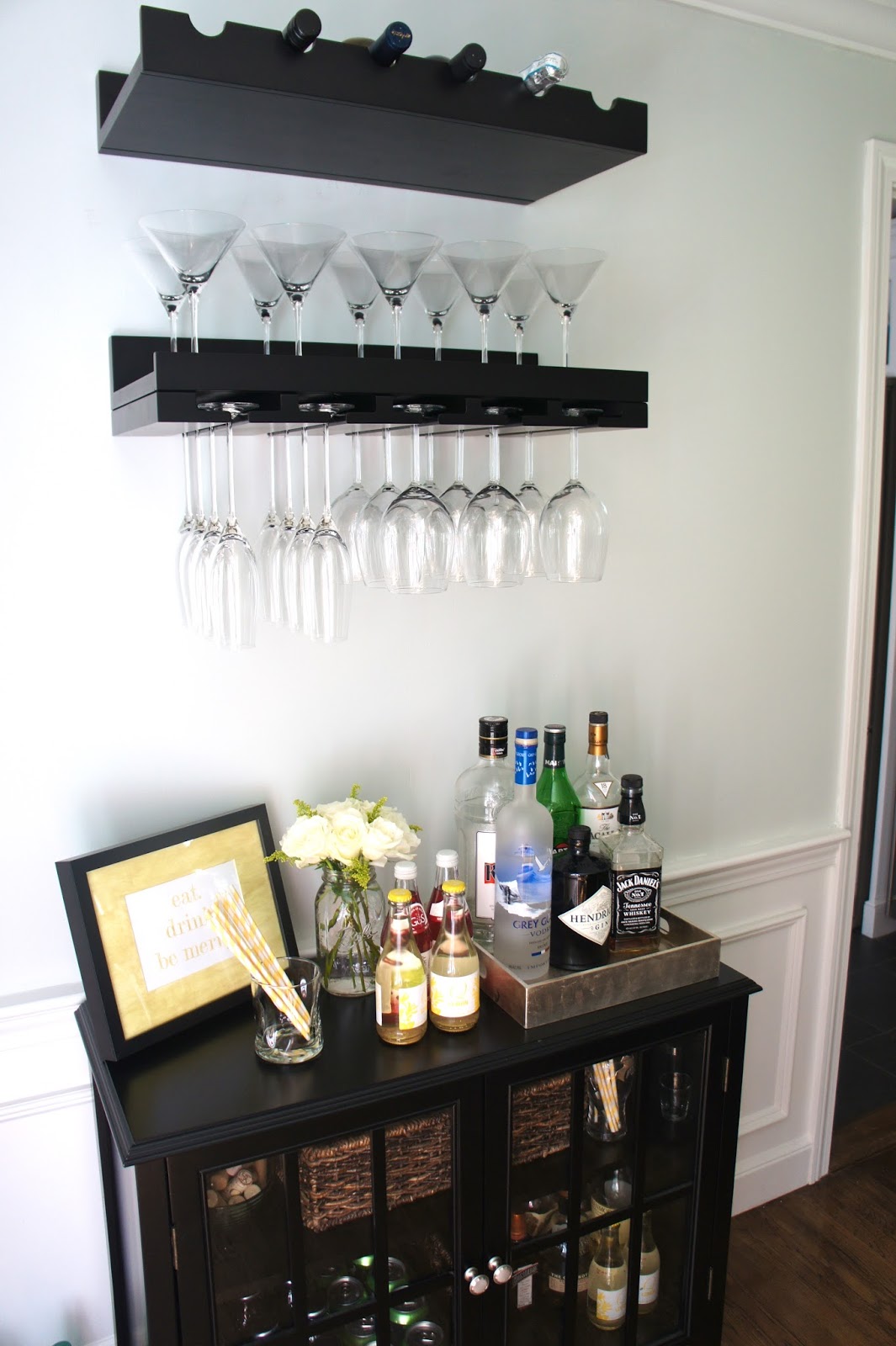 DIY Home Bar Diy Small Home Bar An organized home bar area