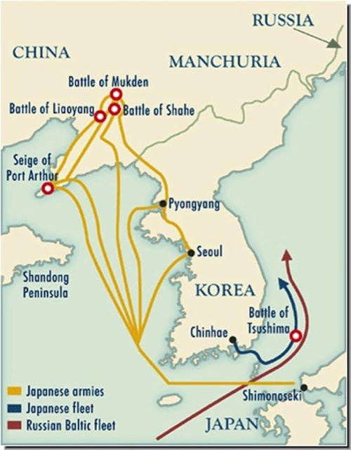 Russia Japan war 1904-5 map