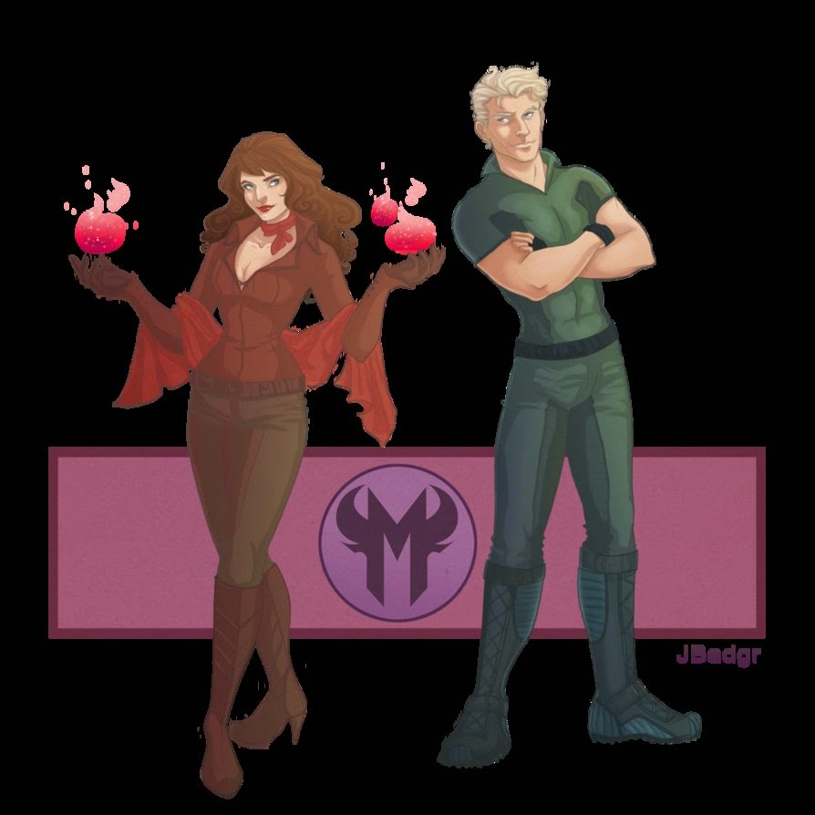 Fashion and Action Scarlet Witch and Quicksilver Avengers April