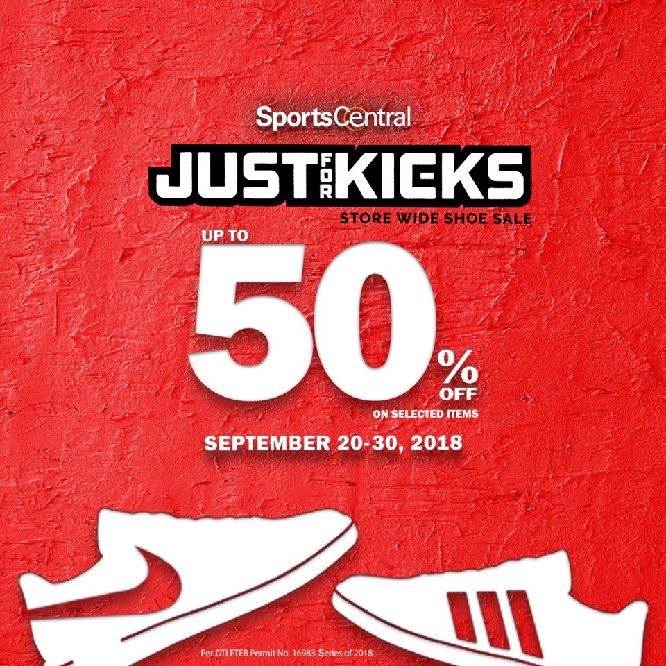 Manila Shopper Sports Central Just for Kicks Shoe SALE Sept 2018