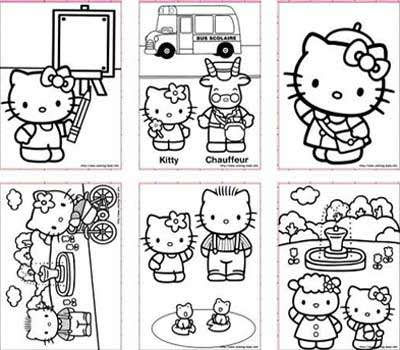 Hello Kitty páginas para colorir para crianças - Hello Kitty