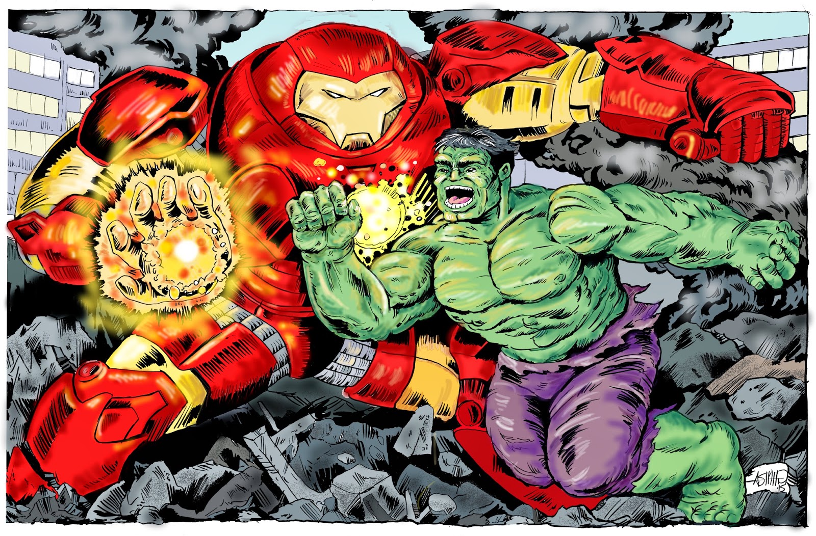 Халк против человек. Hulk vs Hulkbuster. Халкбастер против Халка. Hulkbuster vs Hulk Comics. Халк против Халкбастера комикс.