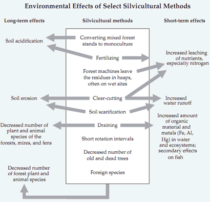 Environmental effect of select silvicultural methods
