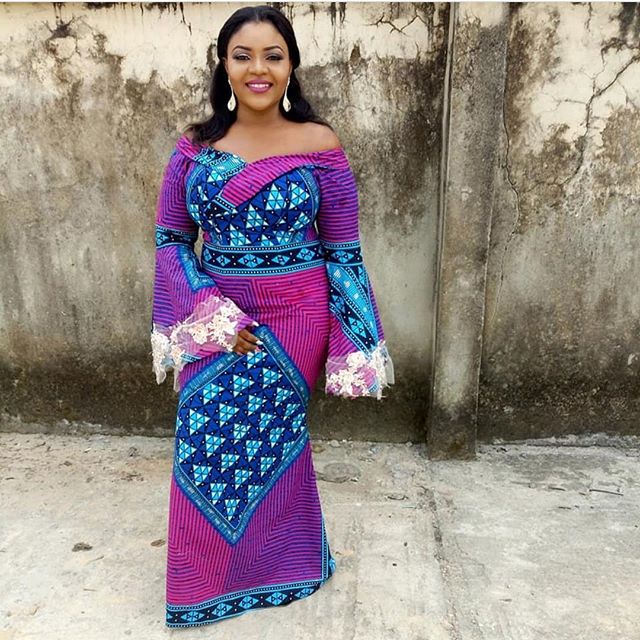 ankara styles with bell sleeves