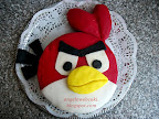Mérges madarak torta, Angry Birds születésnapi csokoládé torta recept, marcipán bevonattal.
