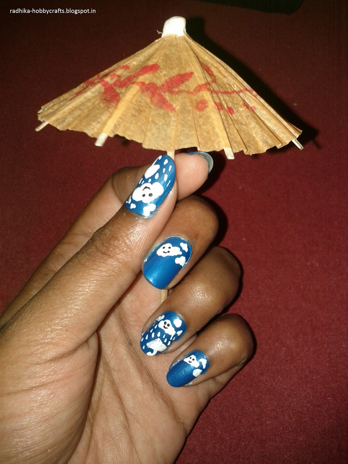 Hobby Crafts ) Rain nail art