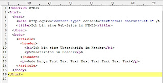 HTML5 Strukturbeispiel