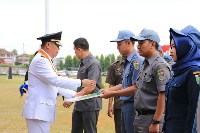 Wakil Gubernur Lampung Pimpin Upacara HUT Provinsi Lampung Ke 53.