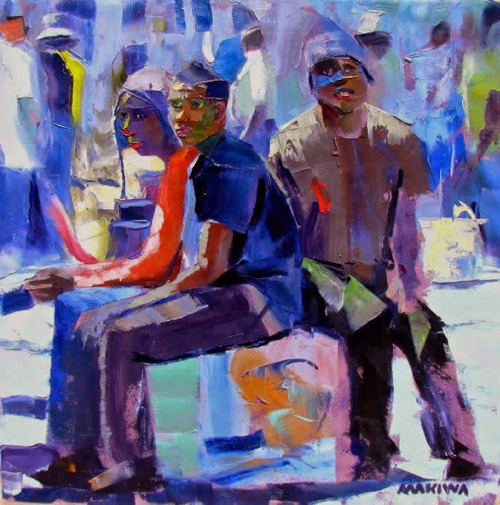 Мастихином, без применения кистей. Makiwa Mutomba