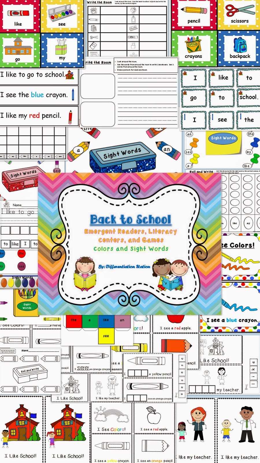 http://www.teacherspayteachers.com/Product/Back-to-School-Emergent-Readers-Literacy-Centers-and-Games-731994