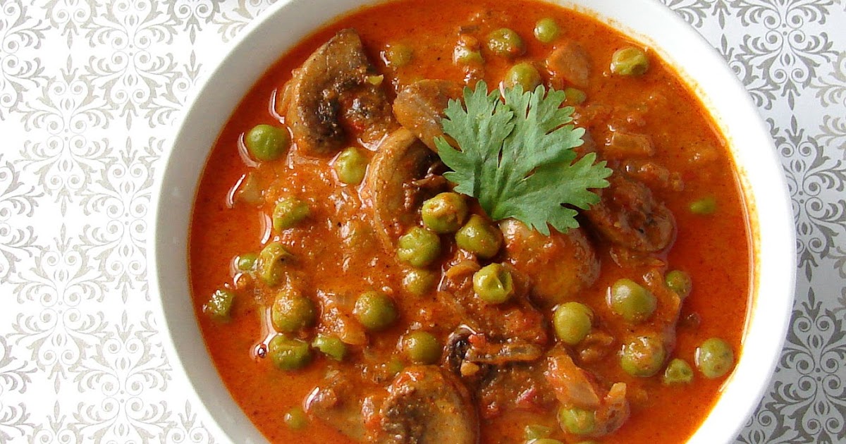 Green Peas Mushroom Curry