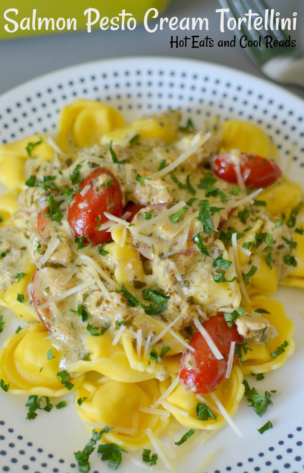 Salmon Pesto Cream Tortellini Recipe