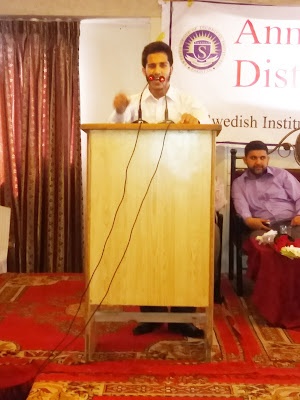 Basit Imtiaz Attending a Speech At Diamond Marriage Hall.