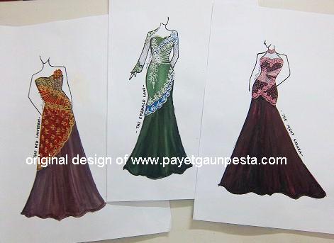 Payet Gaun Pesta Desain Baju  Pesta Kebaya Modern dan 