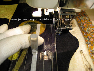 free motion quilting with rulers on a domestic sewing machine
