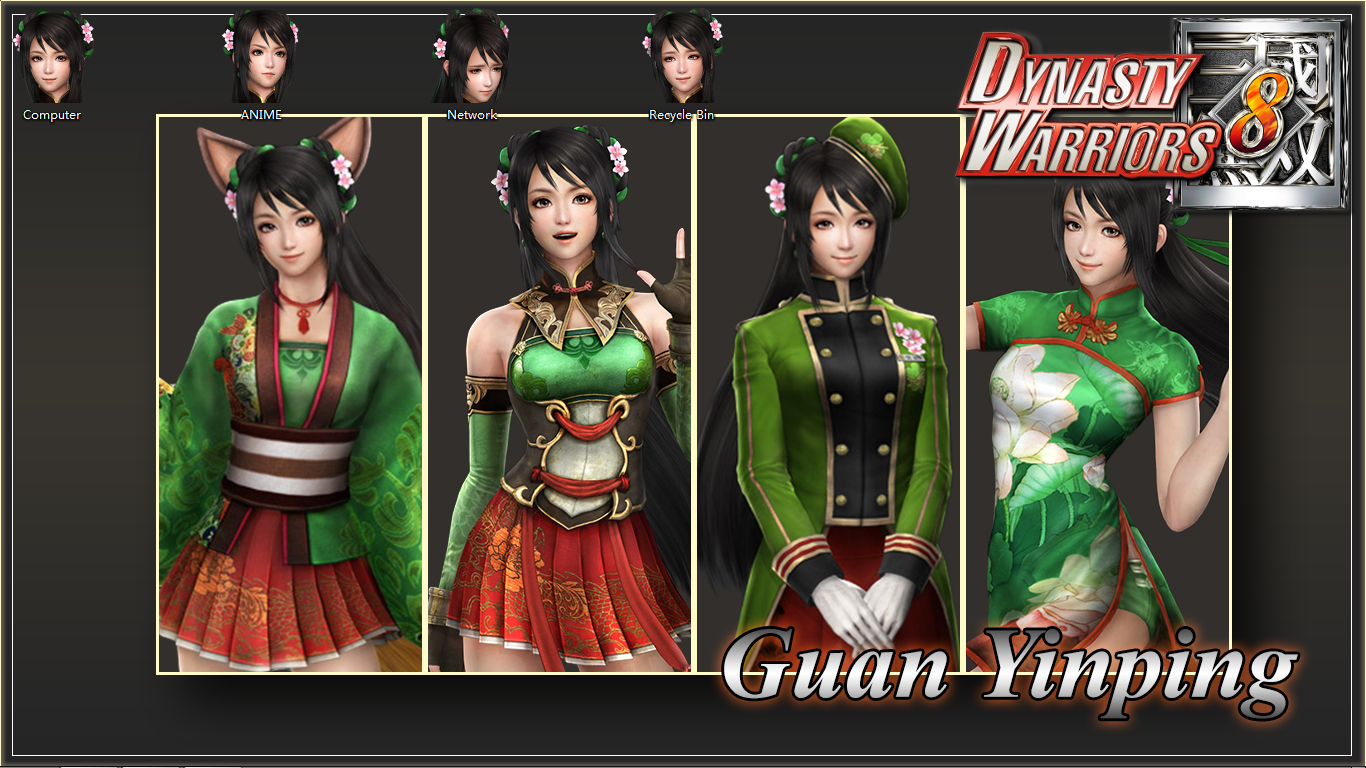 [Theme WIN 7] Dynasty Warriors 8 - Guan Yinping by Novalition Image 1 - Suck-Style