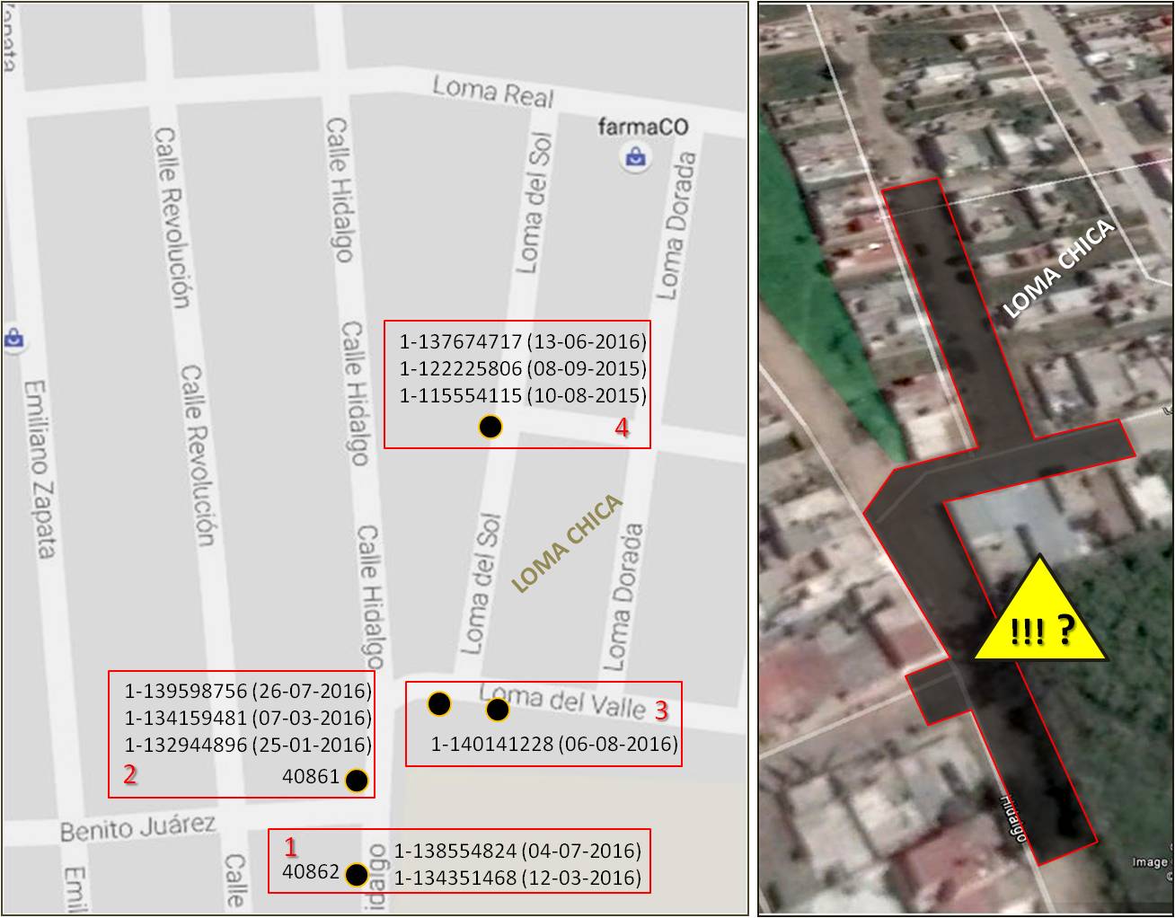 Reporte Ciudadano S.O.S. Cinco Luminarias sin servicio