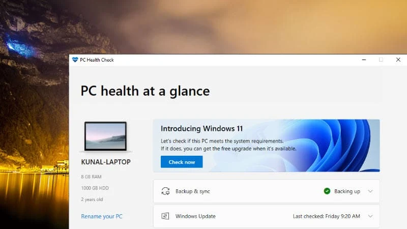 Microsoft takes down the PC Health Check tool