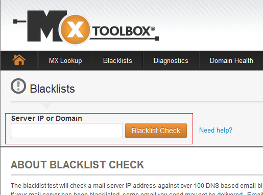 Mxtoolbox blacklist