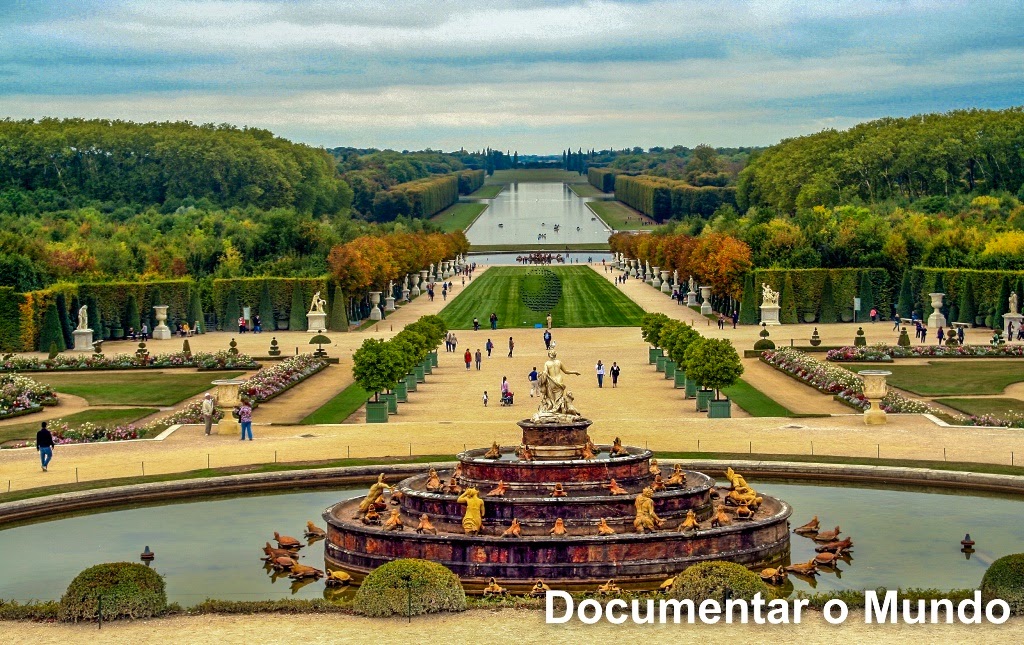 Jardins de Versalhes; Les jardins de Versailles; Avenida Real; Tapis Vert; Palácio de Versalhes; Château de Versailles; 