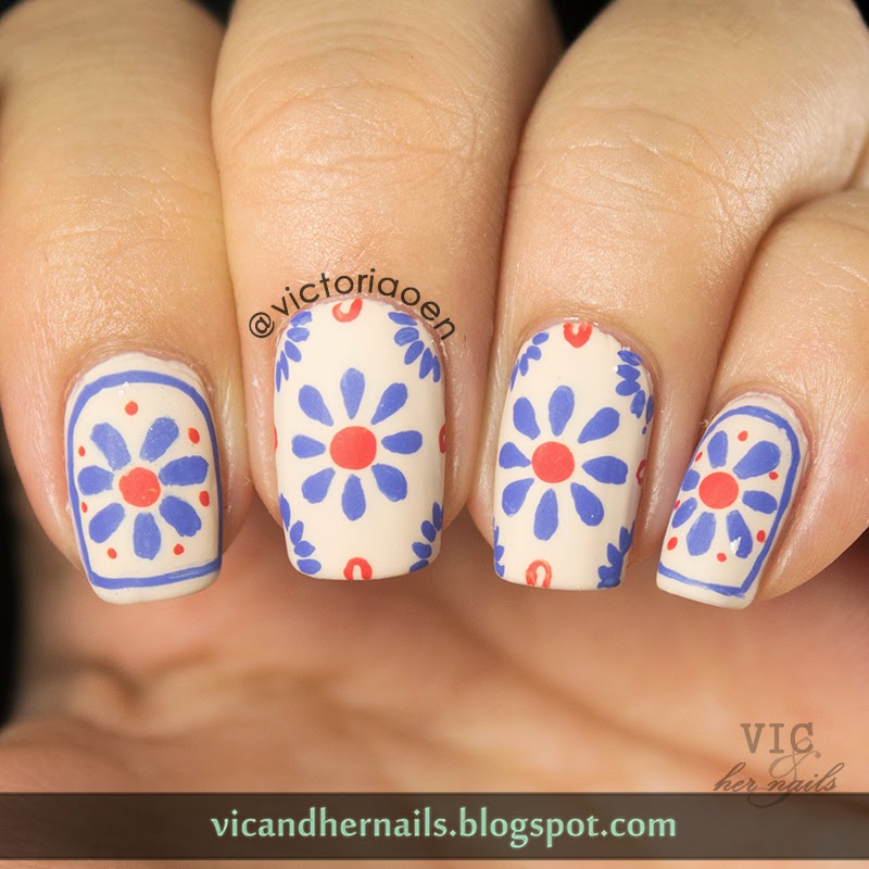 Vic and Her Nails VicCopycat Talavera Pottery Nails by Will Paint