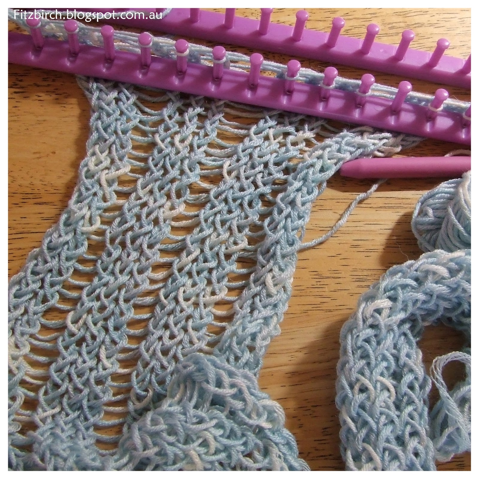 FitzBirch Crafts: Quick Loom Knit Scarf