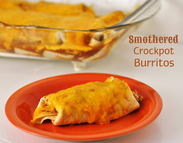 smothered crockpot burritos 